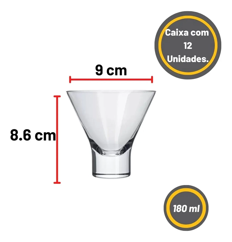 VASO NADIR ILHABELA 7323 DE 180ML COLOR TRANSPARENTE PACK12 UNIDADES - 7