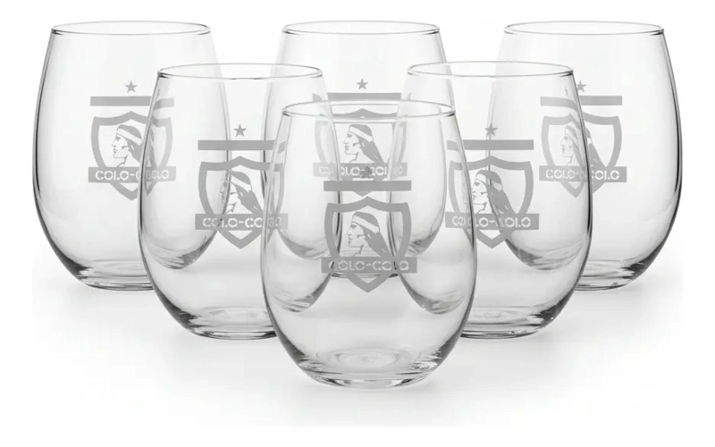 PACK X6 VASO COPA DE VINO / CERVEZA COLO COLO 470ML BLANCO VICRILA - 2