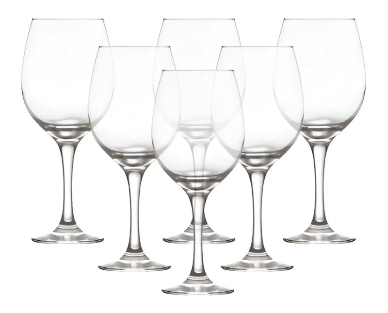 SET DE 06 UNIDADES DE COPA DE VINO BARONE, 385 ML, 7156, COL TRANSPARENTE NADIR - 1