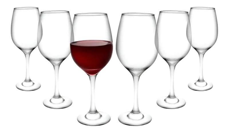 SET DE 06 UNIDADES DE COPA DE VINO BARONE, 385 ML, 7156, COL TRANSPARENTE NADIR - 4