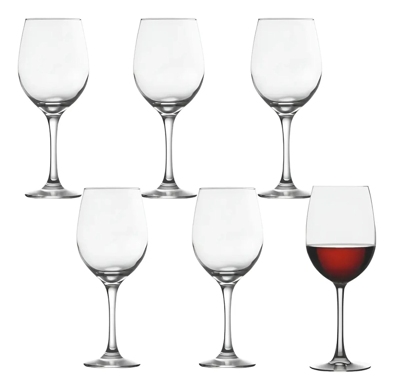 SET DE 06 UNIDADES DE COPA DE VINO BARONE, 385 ML, 7156, COL TRANSPARENTE NADIR - 7