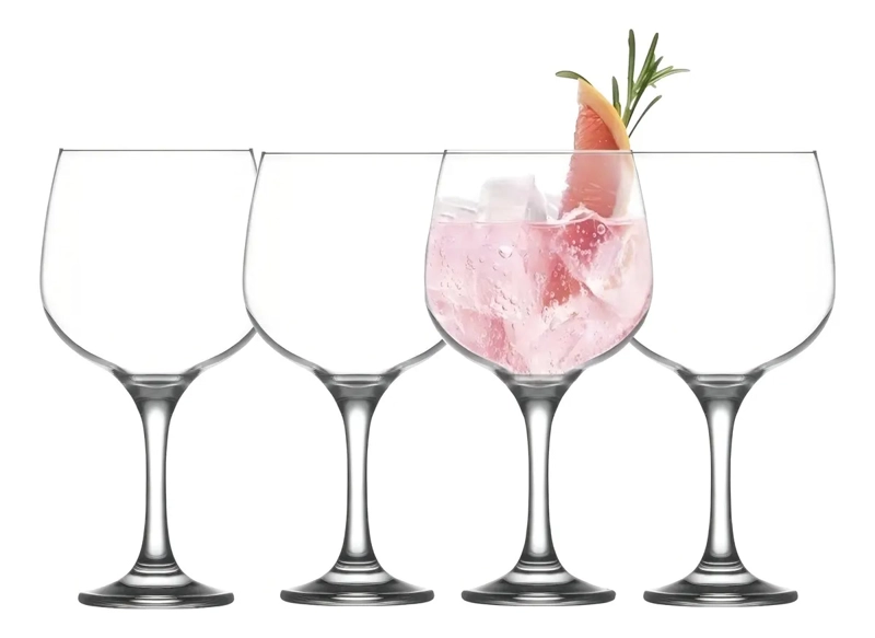COPAS GIN TONIC CRISTAR VIDRIO 653ML SET 4 PIEZAS TRANSPARENTE - 4