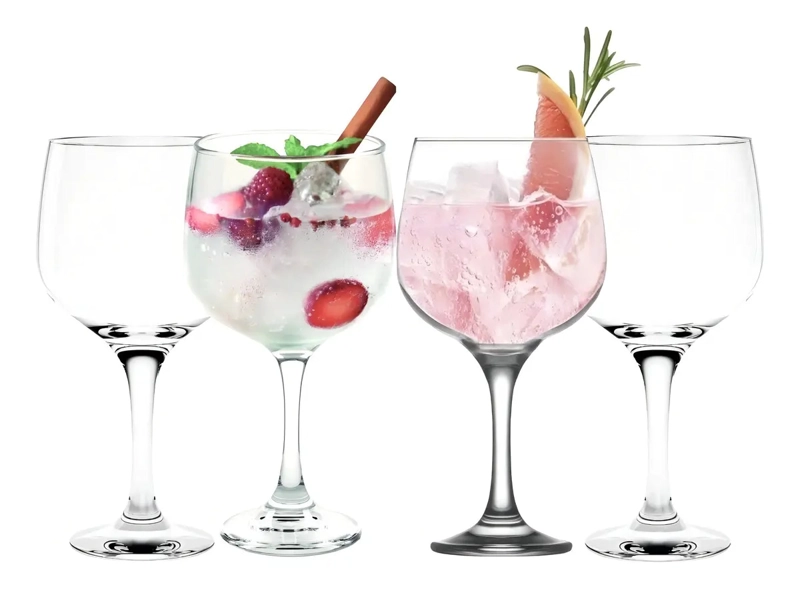 COPAS GIN TONIC CRISTAR VIDRIO 653ML SET 4 PIEZAS TRANSPARENTE - 5