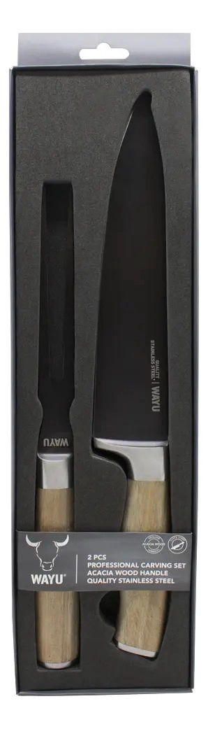 CUCHILLO + TENEDOR WAYU COLOR MARRON MARRON - 3