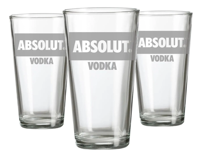 VASOS VODKA ABSOLUT 490ML PACK X6 APERITIVO CARRETE GRABADO VICRILA - 2