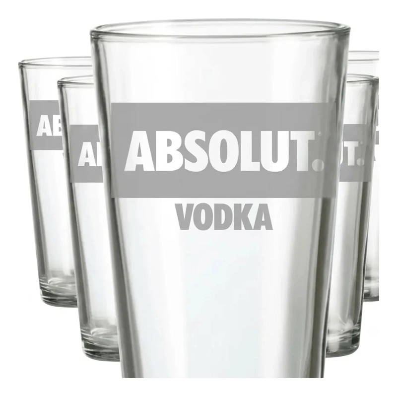 VASOS VODKA ABSOLUT 490ML PACK X6 APERITIVO CARRETE GRABADO VICRILA - 4