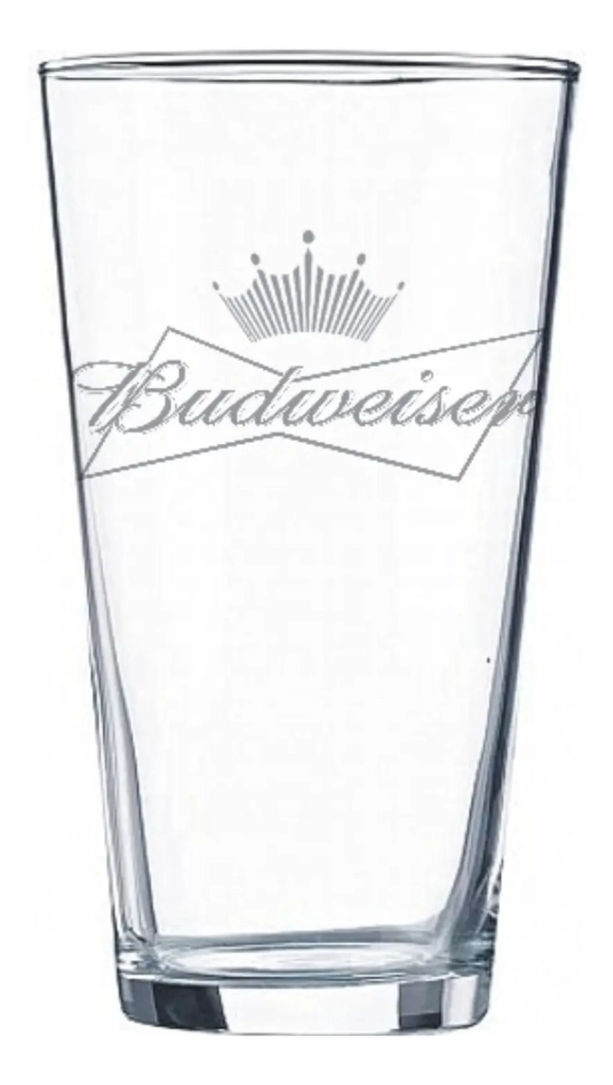 VASOS CERVEZA BUDWEISER 490ML PACK X6 MICHELADA SCHOP BEER GRABADO VICRILA - 2