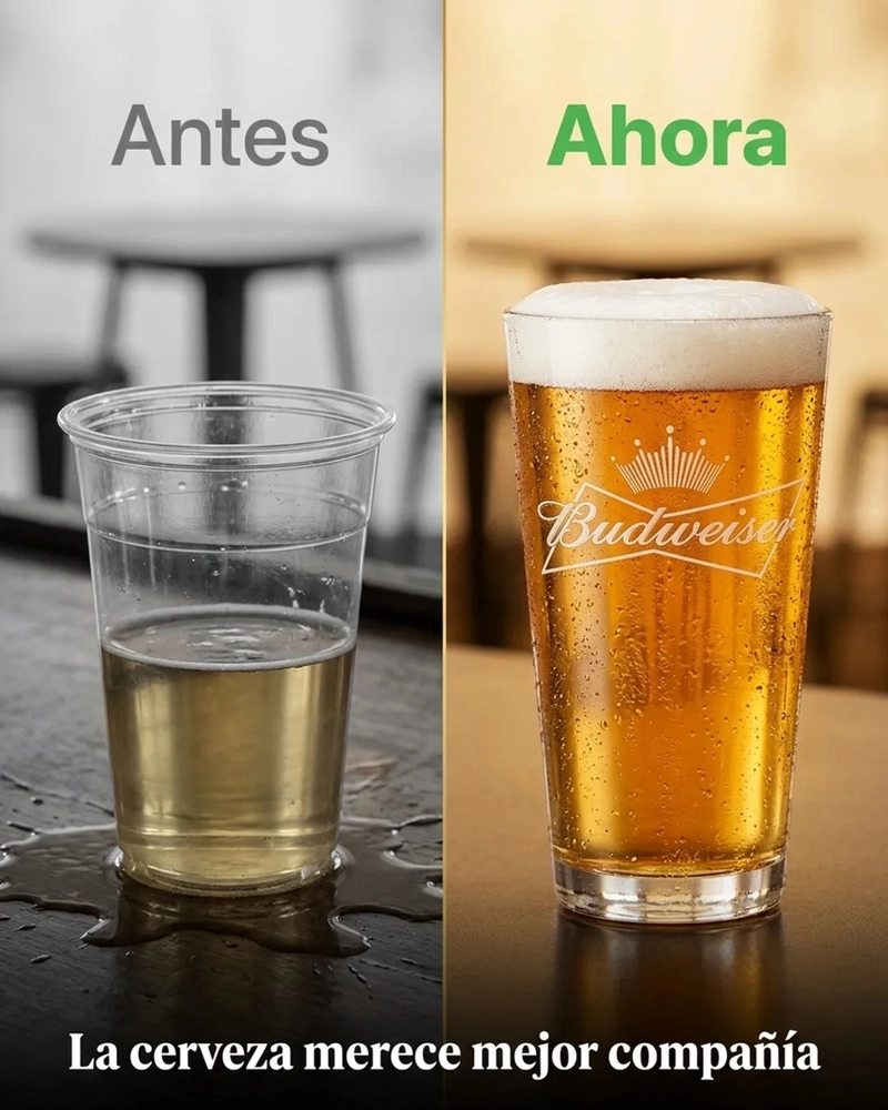 VASOS CERVEZA BUDWEISER 490ML PACK X6 MICHELADA SCHOP BEER GRABADO VICRILA - 7