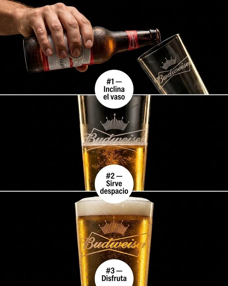 VASOS CERVEZA BUDWEISER 490ML PACK X6 MICHELADA SCHOP BEER GRABADO VICRILA - 8