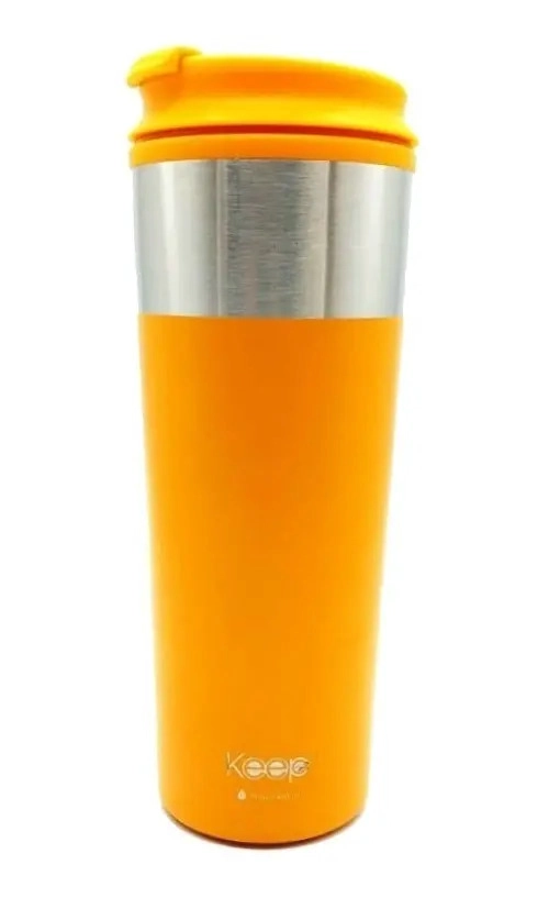 MUG VASO METALICO KEEP 450 ML COLORES SIN MANGO ROSA - 1