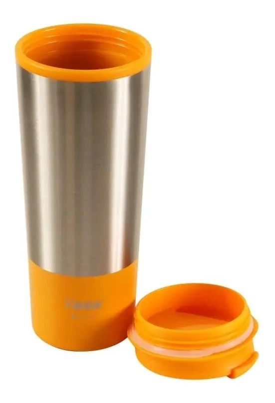 MUG VASO METALICO KEEP 450 ML COLORES SIN MANGO ROSA - 3