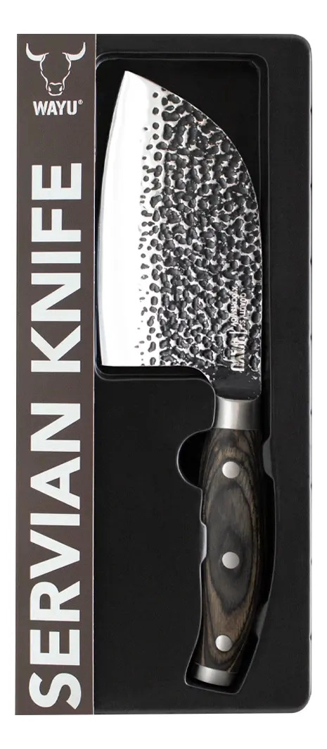 WAYU SERBIAN 30.5CM CUCHILLO MARRON DE ACERO - 3