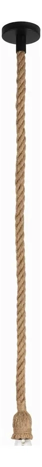 SOQUETE COLGANTE DECORATIVO YUTE VINTAGE RETRO SOGA E27 YUTE NATURAL / NEGRO (CANOPY) WANT - 4