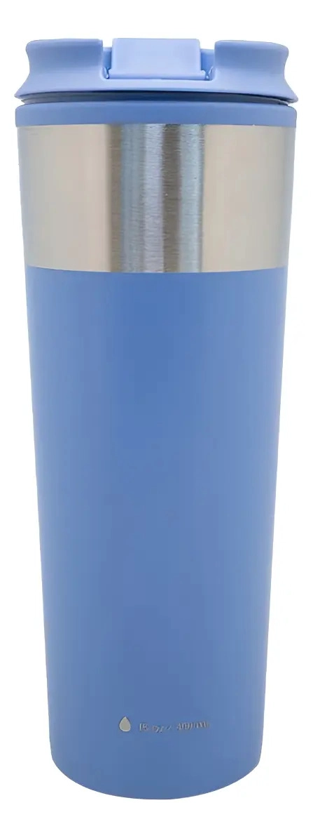 MUG VASO METALICO KEEP 450 ML COLORES SIN MANGO ROSA - 1