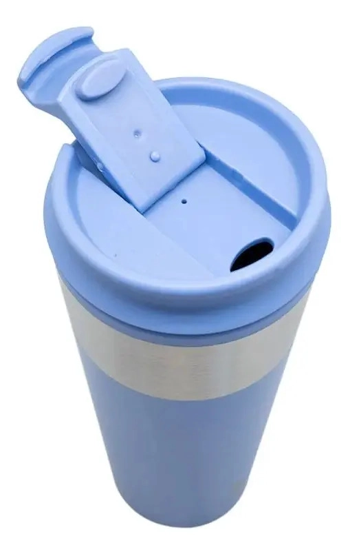 MUG VASO METALICO KEEP 450 ML COLORES SIN MANGO ROSA - 2