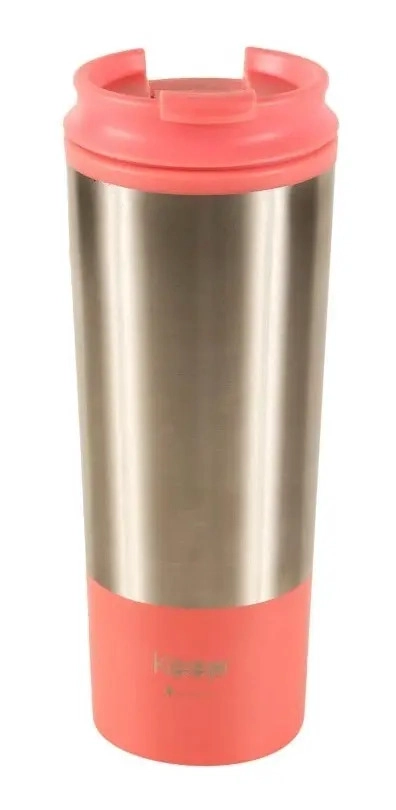MUG VASO METALICO KEEP 450 ML COLORES SIN MANGO ROSA - 2
