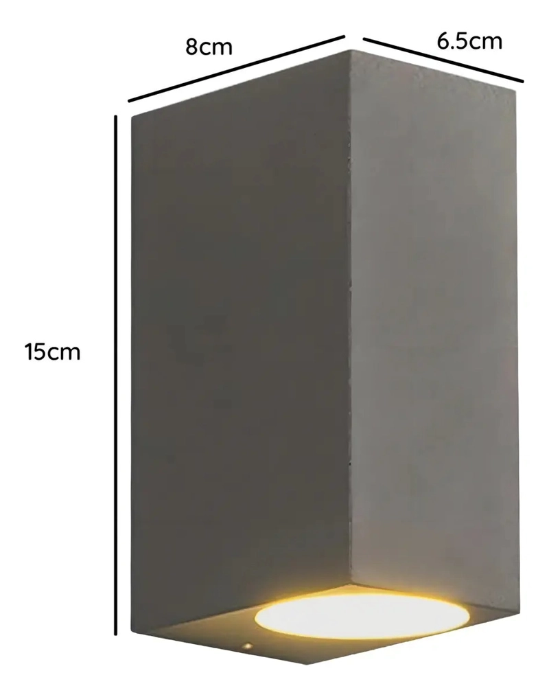 APLIQUE LED ALUMINIO GRIS 2*5W LUZ CALIDA PARA PARED EXTERIOR CHIP CREE WANT - 3
