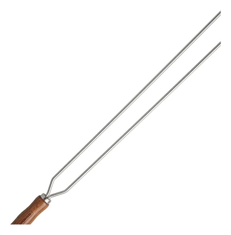 PINCHO ANTICUCHO DOBLE ACERO INOX 75CM TRAMONTINA MARRON DOBLE - 4