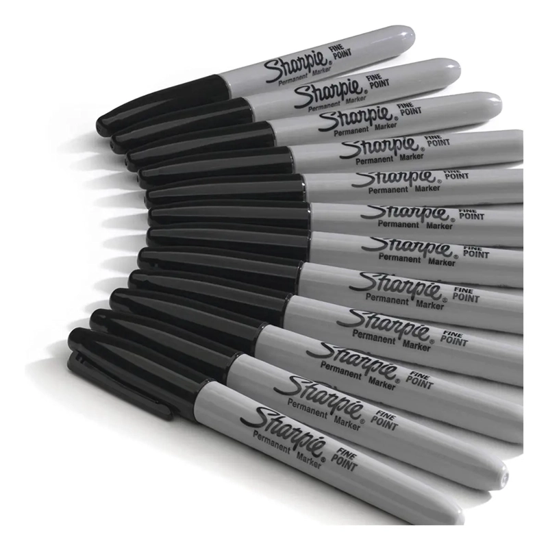 MARCADOR PERMANENTE SHARPIE PUNTA FINA NEGRO CAJA X12+2 - 5