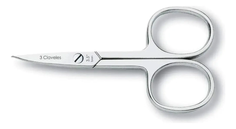 TIJERA CURVA MANICURA 3,5'' #6511 3 CLAVELES - 1