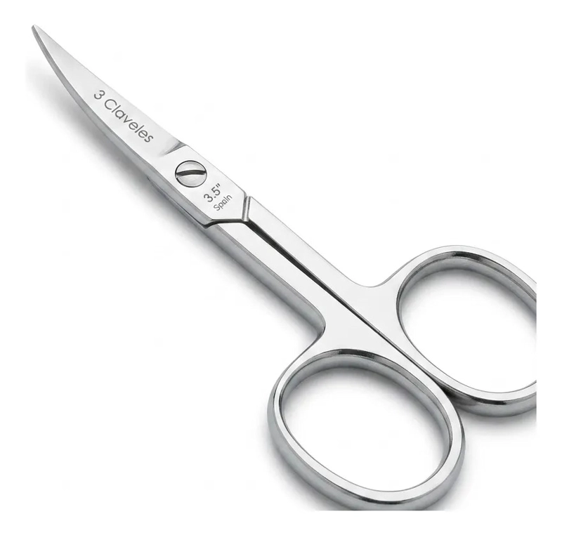 TIJERA CURVA MANICURA 3,5'' #6511 3 CLAVELES - 6