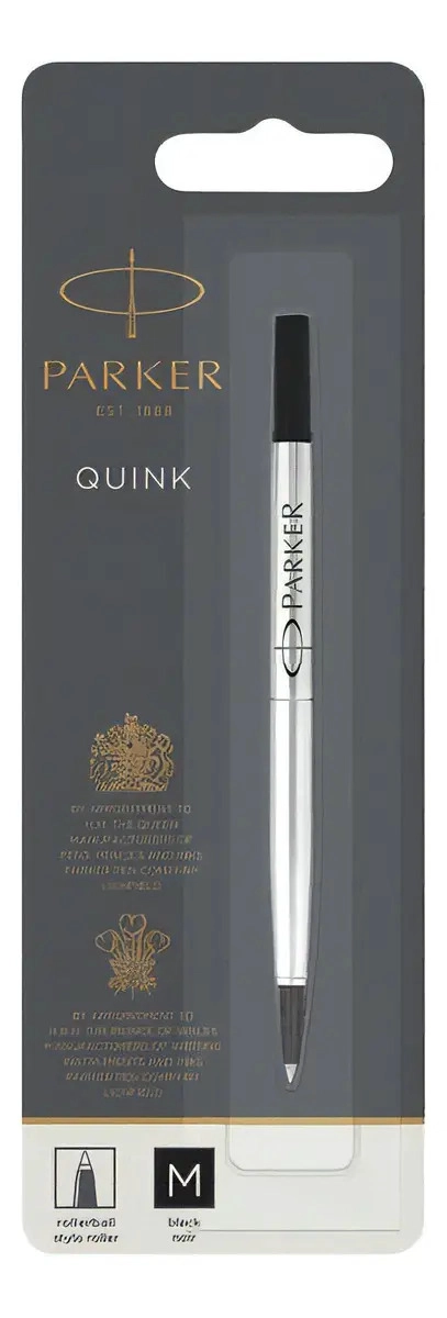 REPUESTO MEDIO 0.7MM DE ESFERO GEL BOLIGRAFO ROLLERBALL LAPICERO PARKER COLOR DE LA TINTA NEGRO - 1