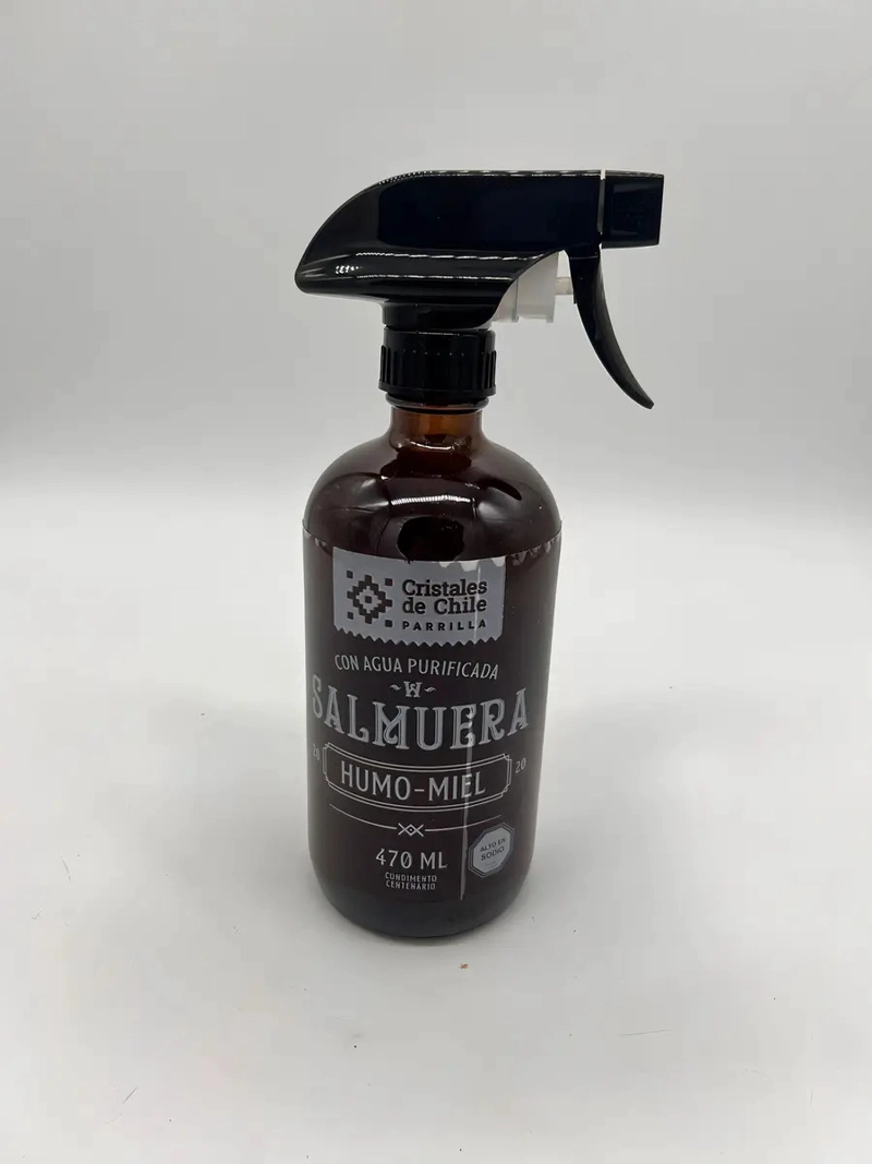 SALMUERA SAL PARA ASADOS HUMO MIEL 470ML CRISTALES DE CHILE - 2