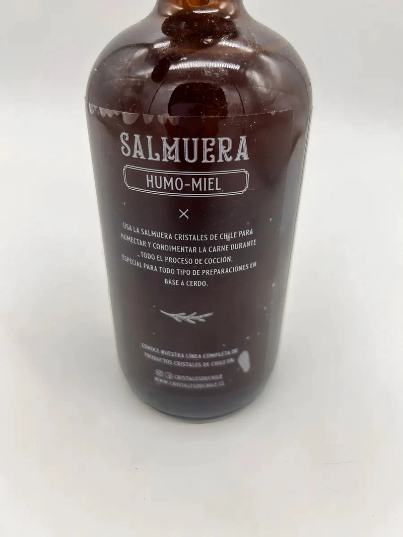 SALMUERA SAL PARA ASADOS HUMO MIEL 470ML CRISTALES DE CHILE - 3
