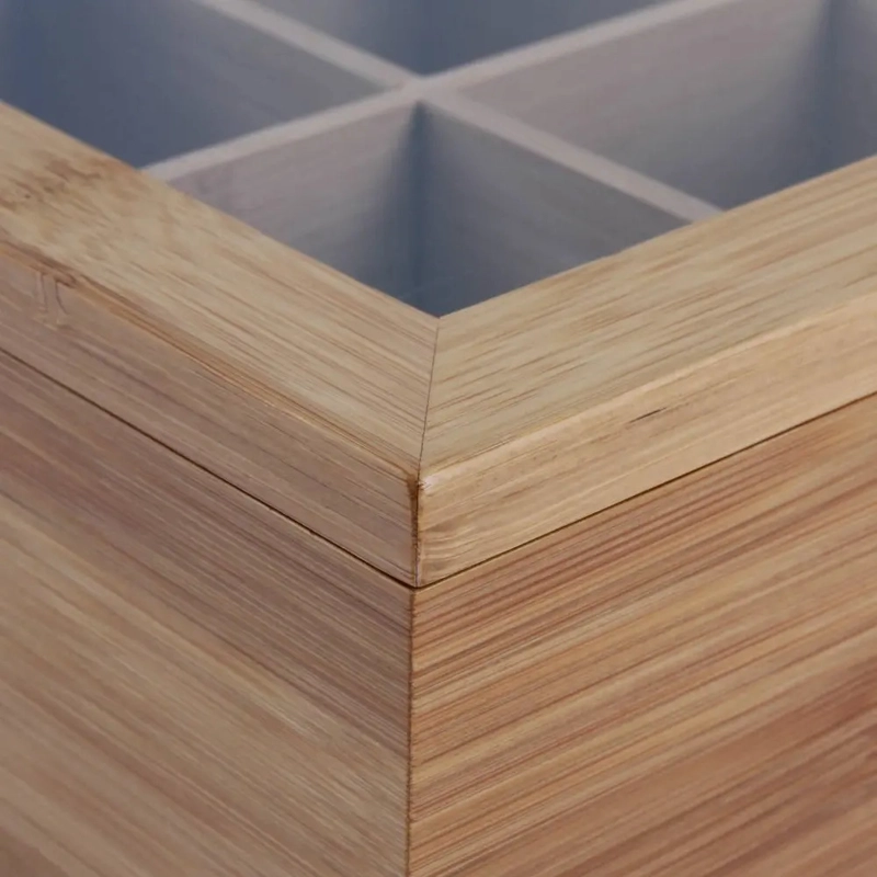 CAJA PARA TE E INFUSIONES ORGANIZADOR DE MADERA BAMBU 16X21 MARRON CLARO DAY - 7