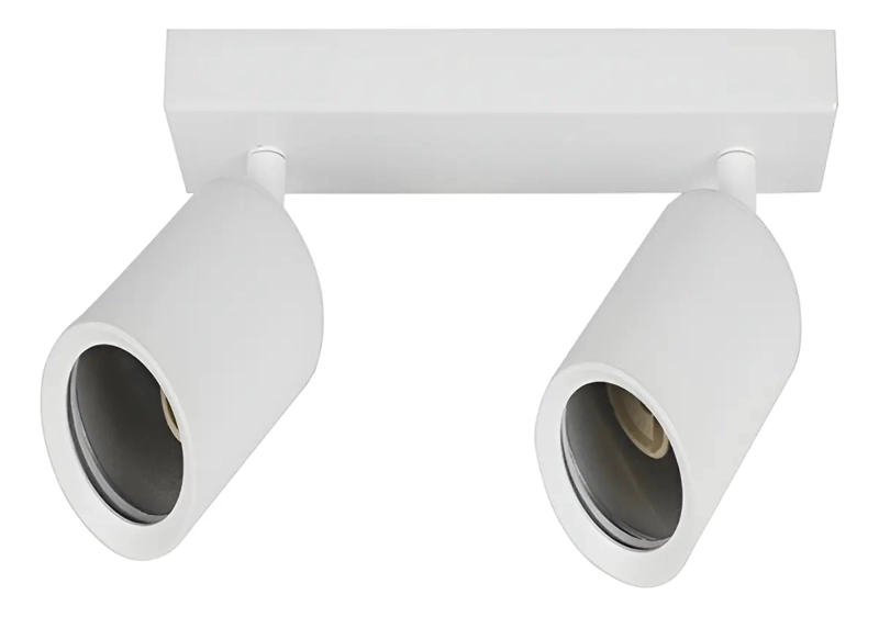 APLIQUE WANT BLANCO TECHO/PARED 2 FOCOS GU10 40W HIERRO - 2