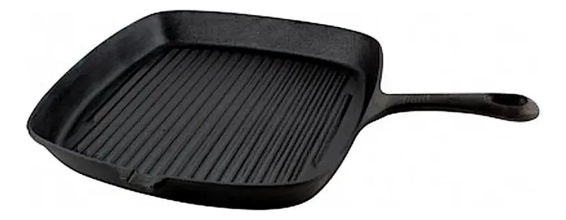SARTE N GRILL CUADRADO FIERRO FUNDIDO 23CM HIERRO LUGANO NEGRO - 1
