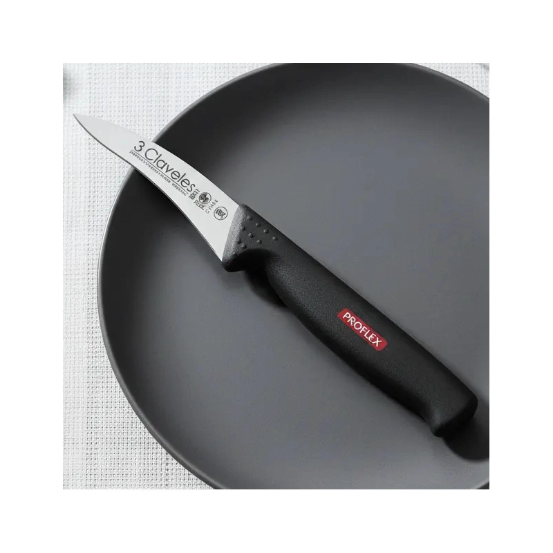 CUCHILLO 8291 MONDADOR CURVO DE 6 CM 3 CLAVELES PROFLEX IMAGEN NEGRO - 1