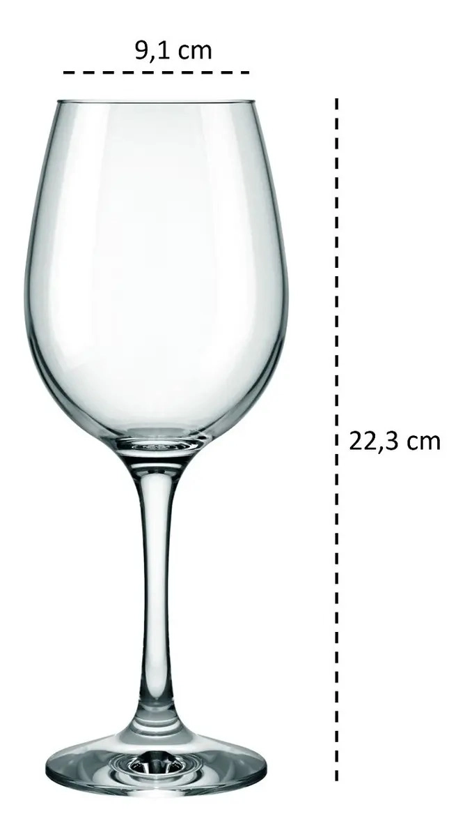 SET 6 COPAS NADIR BARONE VIDRIO 490ML PARA VINO Y AGUA TRANSPARENTE - 5