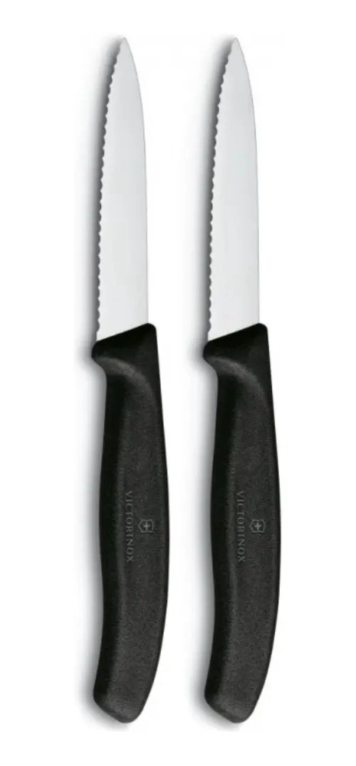 CUCHILLOS VERDURA SWISS CLASSIC DENTADO NEGRO VICTORINOX NEGRO - 1
