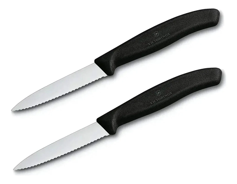 CUCHILLOS VERDURA SWISS CLASSIC DENTADO NEGRO VICTORINOX NEGRO - 2