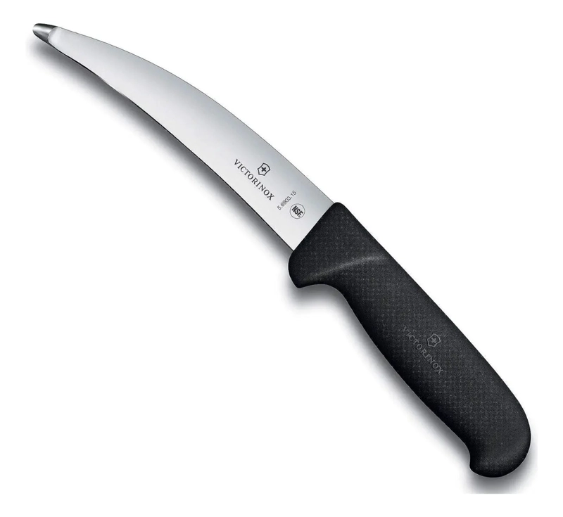 CUCHILLO CARNICERO TRIPAS VICTORINOX FIBROX 15CM 5.6903.15 NEGRO - 1