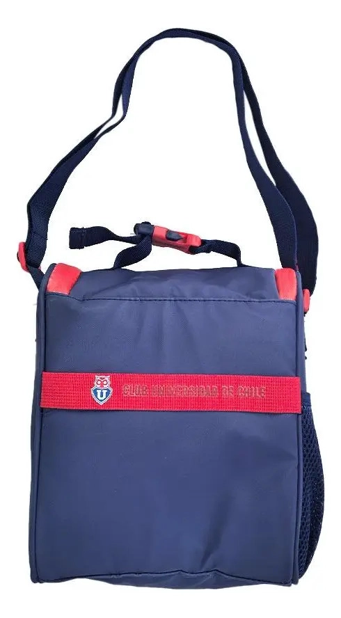 MOCHILA ESCOLAR UNIVERSIDAD D CHILE TRI-PACK LONCHERA+ESTUCH COLOR AZUL DISEÑO DE LA TELA U CHILE - 4