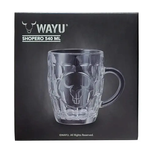 CHOPERO VIDRIO WAYU 580ML SHOPERO BEER MUG CERVECERO BAR BBQ BLANCO - 4