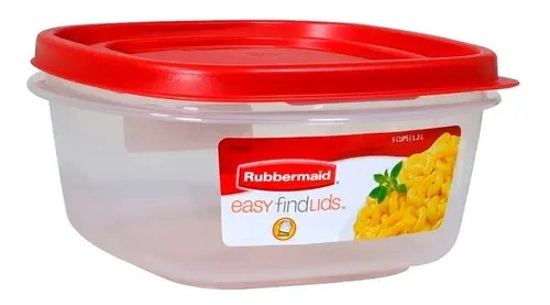 LONCHERA PORTA COMIDAS RUBBERMAID ENVASE EASY FIND 1.2 LT COLOR BLANCO - 2