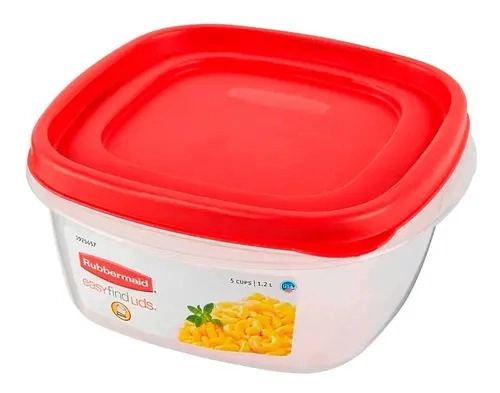 LONCHERA PORTA COMIDAS RUBBERMAID ENVASE EASY FIND 1.2 LT COLOR BLANCO - 3
