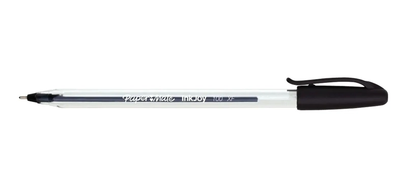 PACK 50 BOLIGRAFOS PAPER MATE KILOME TRICO 100ST COLOR NEGRO COLOR DEL EXTERIOR TRANSPARENTE - 2