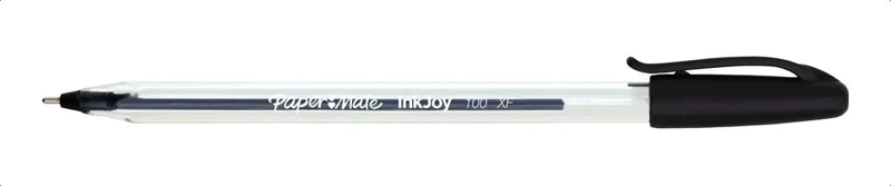 PACK 50 BOLIGRAFOS PAPER MATE KILOME TRICO 100ST COLOR NEGRO COLOR DEL EXTERIOR TRANSPARENTE - 3
