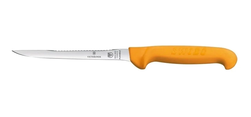 CUCHILLO PESCADO VICTORINOX HOJA FLEXIBLE SWIBO 5.8448.16 AMARILLO - 1