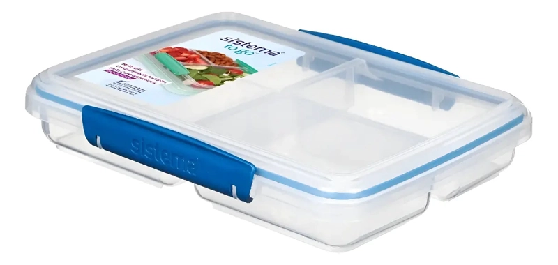 CONTENEDOR DE ALIMENTOS SISTEMA® TO GO MULTI SPLIT 820ML COLOR AZUL - 1