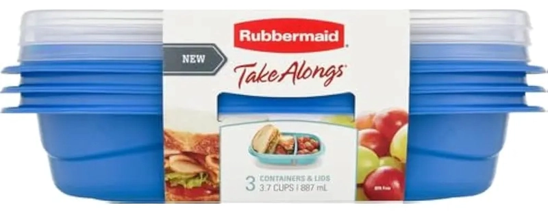 RUBBERMAID HERME TICO TAKEALONGS SNACK TO GO 887ML AZUL AZUL - 1