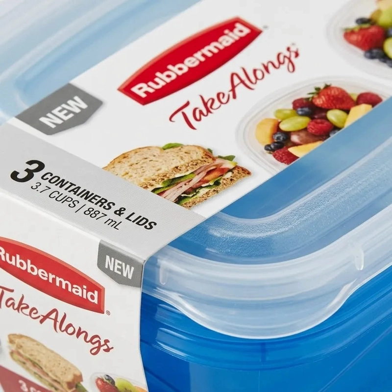 RUBBERMAID HERME TICO TAKEALONGS SNACK TO GO 887ML AZUL AZUL - 3