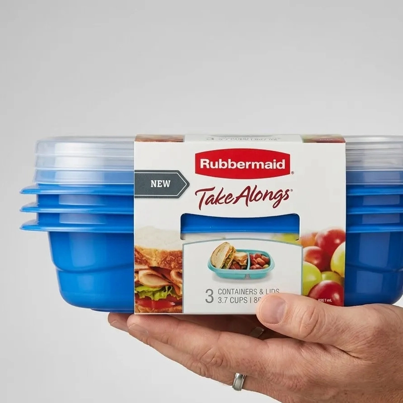 RUBBERMAID HERME TICO TAKEALONGS SNACK TO GO 887ML AZUL AZUL - 5