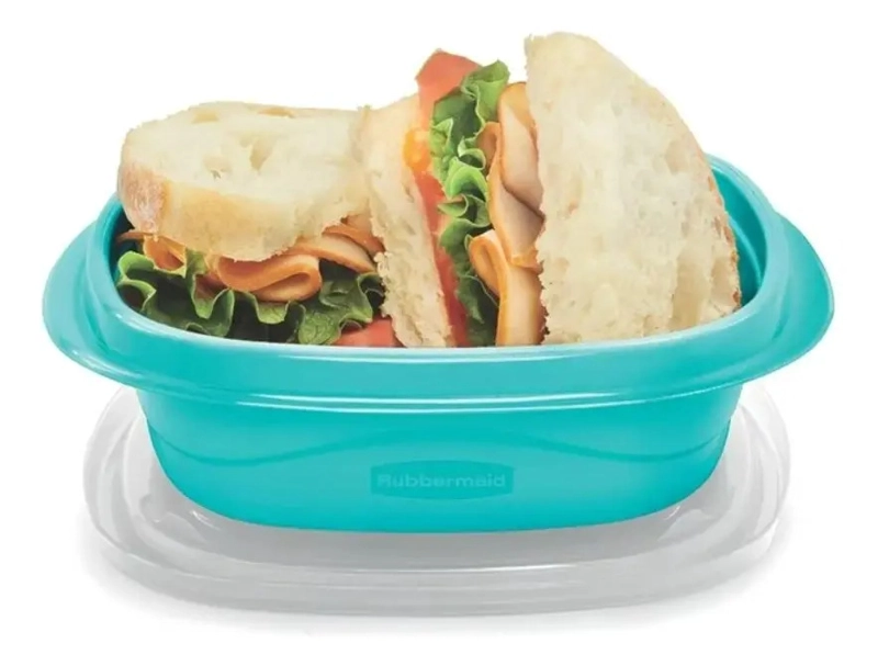 SET 4 CONTENEDORES DE ALIMENTOS TAKE ALONGS SANDWICH SNACKS AZUL RUBBERMAID - 2