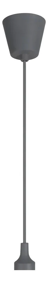 SOQUETE LAMPARA COLGANTE GOMA COLORES ILUMINACION DECO E27 GRIS WANT - 2