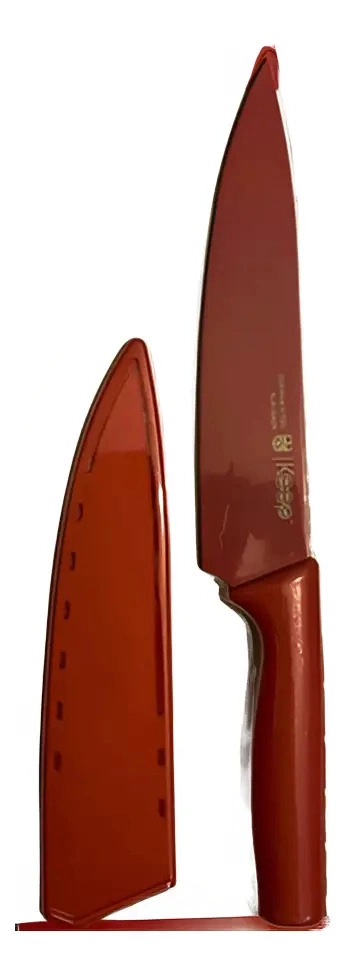 CUCHILLO CARNICERO KEEP MANGO SOFT TOUCH COLOR ROJO - 3